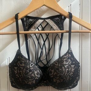 Victoria's Secret Very Sexy Black Lace push-up Bra 32D